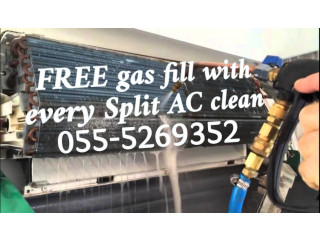 Ac repair service in ajman 055-269352 cleaning maintenance split central duct