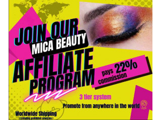 Join Mica Beauty Cosmetics for a  22% commission