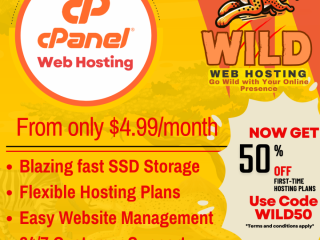 Grab 50% Off Your First cPanel Hosting Purchase | WILD WEB HOSTING!