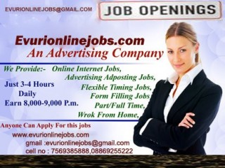Online Jobs,Part time Jobs,Home Based Jobs for House wives, , College students Home Based Data Entry Typing Jobs