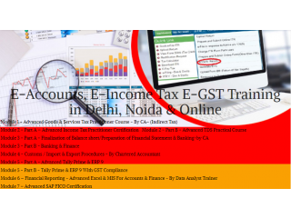 Accounting Training in Delhi, SLA GST Classes, GST, SAP S/4Hana Finance Certification Course,