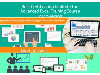 Excel Certification in Delhi, Noida, Dilshad Garden, 100% Job by SLA Institute, SQL, Power BI Training Course,