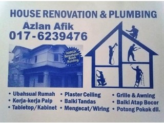 Renovation dan plumbing 0176239476 azlan afik wangsa maju