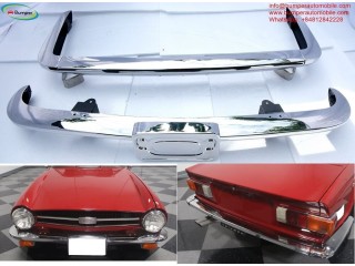 Triumph TR6 bumpers with number license plate shield (1974-1976)