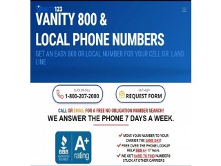 Vanity Numbers - Local or 800 Number for Your Business