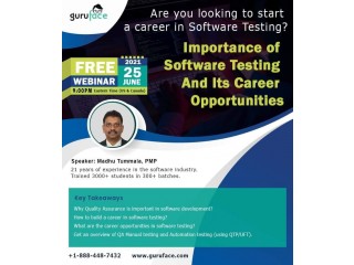 Free Webinar: Software testing and career opportunities for you