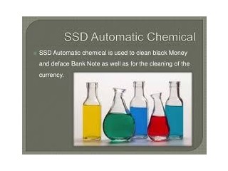 Ssd Solution Chemical and Automatic Cleaning Machine That Cleans Black Money