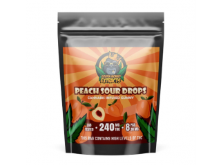 Golden Monkey Extracts  Peach Sour Drops (240mg THC)