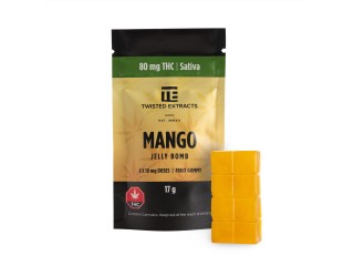 Twisted Extracts | Mango Jelly Bomb 1:1 | Sativa | 40mg CBD & 40mg THC
