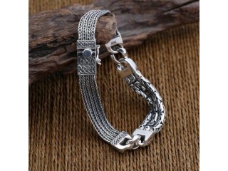Buy Sterling Silver Mens Bracelet at Jewelry1000