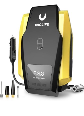 vaclife-tire-inflator-portable-air-compressor-air-pump-for-car-tires-up-to-50-psi-12v-dc-tire-pump-big-0