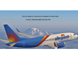 How do I speak to a real person at Allegiant for instant help?