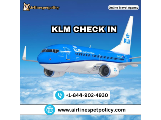 How can I check in for my KLM Flight?