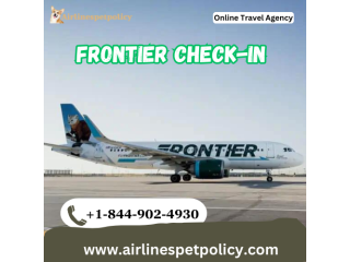 How do I check in online for my Frontier flight?