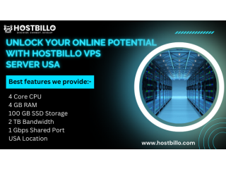Unlock your online potential with Hostbillo VPS Server USA