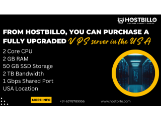 From Hostbillo, you can purchase a fully upgraded VPS server in the USA