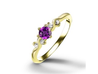 Ruby Gold Art Deco Engagement Ring - July Birthstone on Sales.