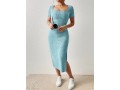 summer-dresses-for-women-square-neck-hip-covering-mid-length-skirt-short-sleeved-small-0