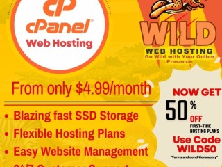 Grab 50% Off Your First cPanel Hosting Purchase - WILD WEB HOSTING