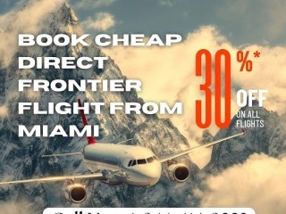 +1-844-414-9223 Book Cheap Direct Frontier Flight from Miami