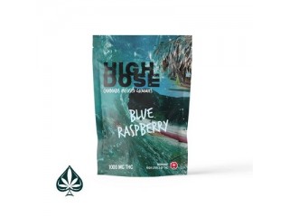 Blue Raspberry 1000MG THC Gummy By High Dose
